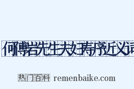 何傅岩先生夫妇寿序近义词是什么意思的图片